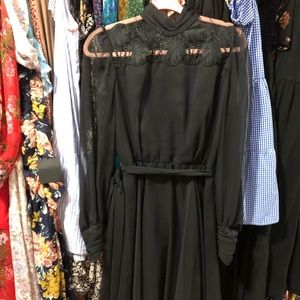 Vintage miss Elliette California modest black dress
